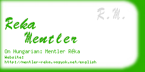 reka mentler business card