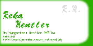 reka mentler business card